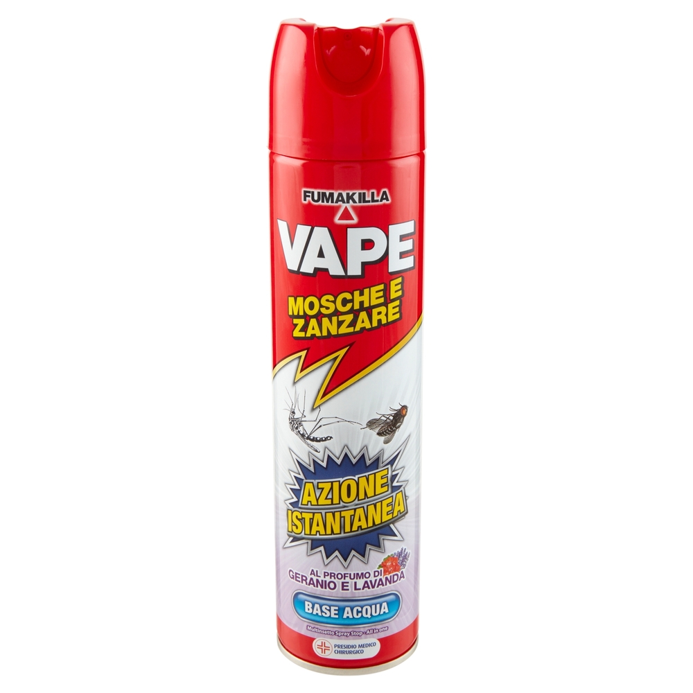 VAPE Mosche e Zanzare Azione Istantanea al Profumo di Geranio e Lavanda 400 ml